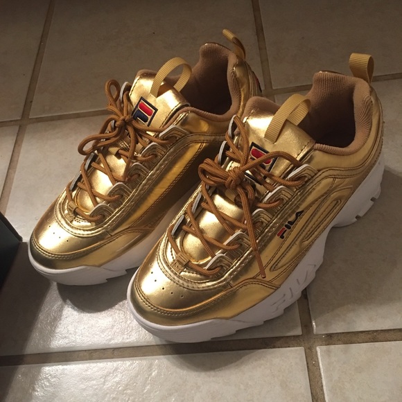 fila sneakers gold